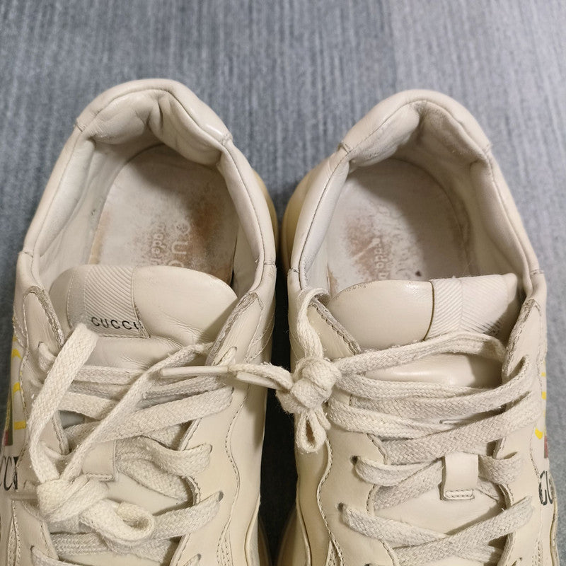 Gucci Rhyton Double G Logo Dad Sneakers in Cream 0079