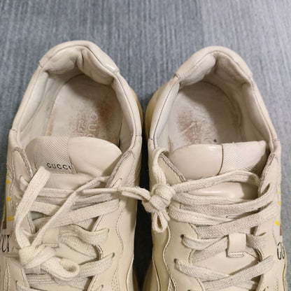 Gucci Rhyton Double G Logo Dad Sneakers in Cream 0079