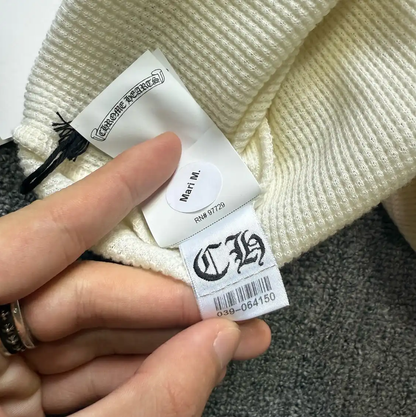 Chrome Hearts White Wool Long Sleeve Shirt 0089