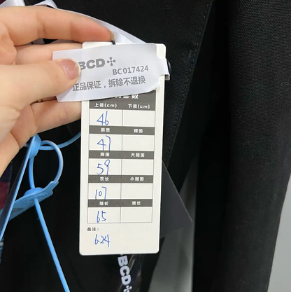 Givenchy Black Cotton Long Coat for Men 0089