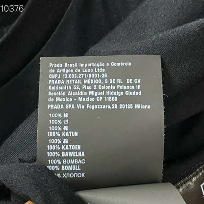 Prada Black Cotton Men's T-Shirt in XL