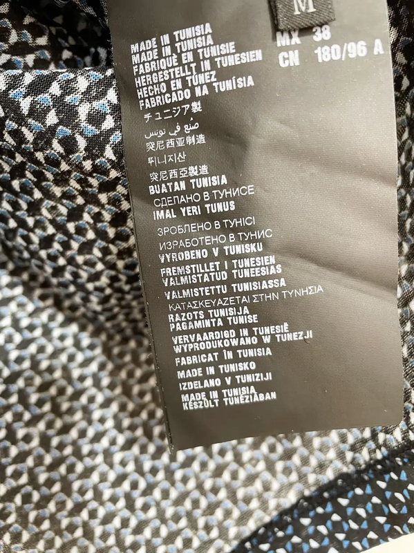 Prada Men's Navy Cotton Checkered Polo Shirt