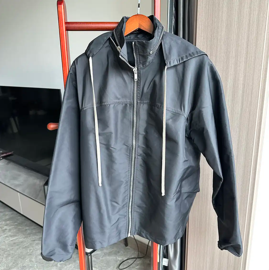 Rick Owens Men's Black Nylon Spring Autumn Jacket 0089