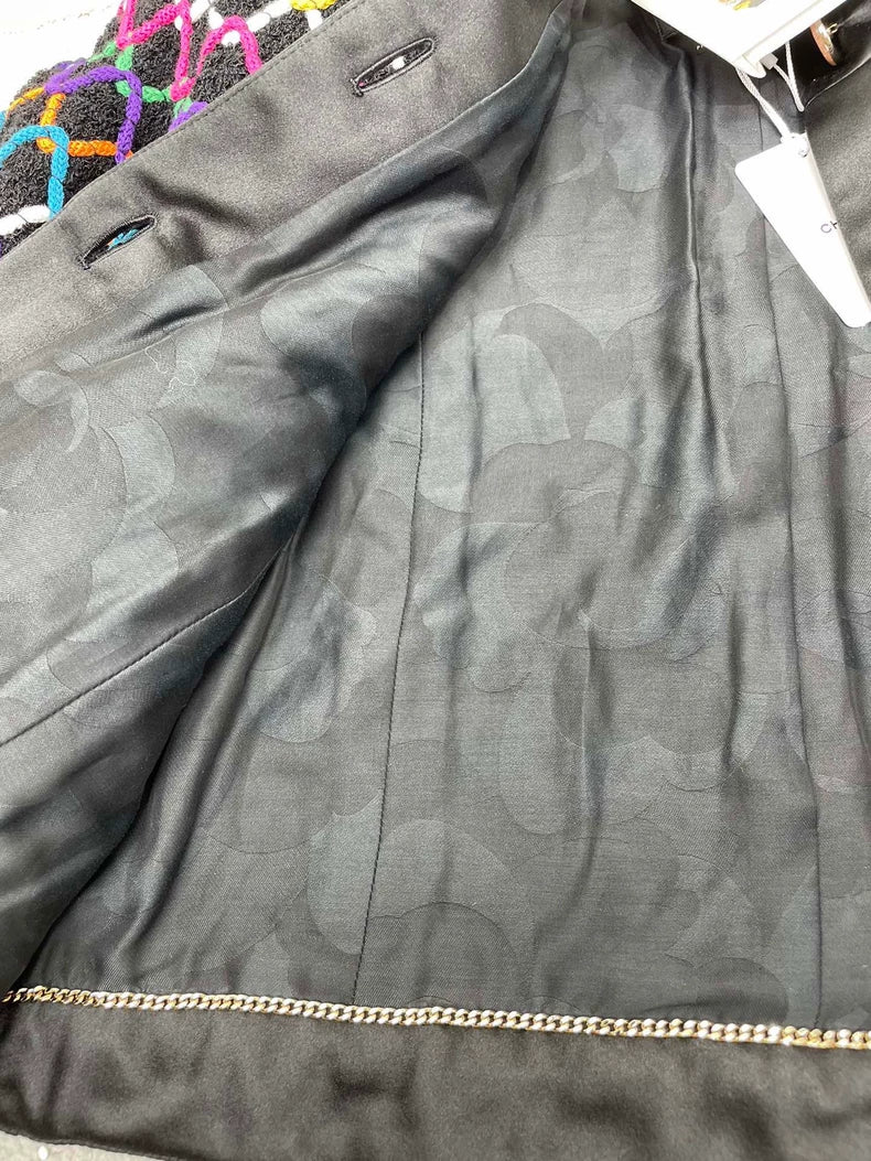 Colorful Diamond Pattern Round Neck Jacket