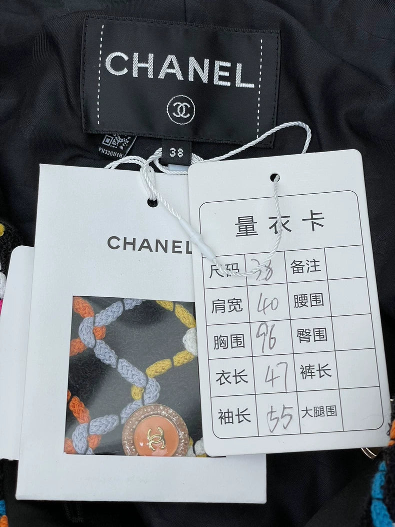 Colorful Diamond Pattern Round Neck Jacket