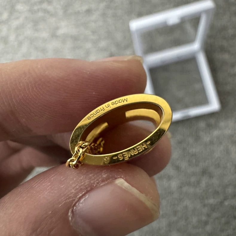 Hermes Pop H Necklace in Gold Color