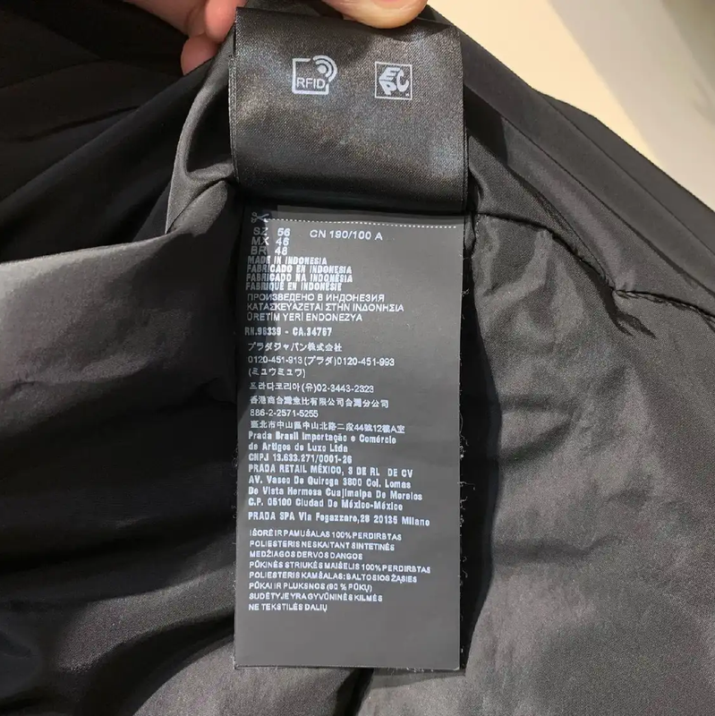 Prada Black Down Puffer Jacket for Men