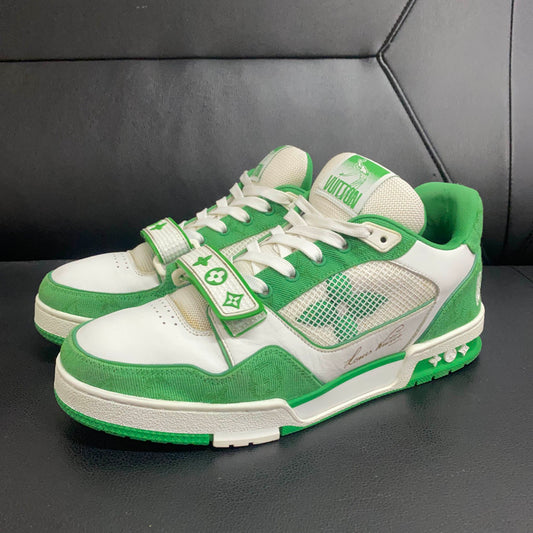 Louis Vuitton Green and White Casual Trainers 0079