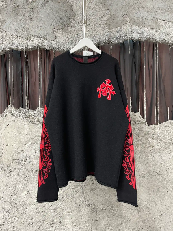 Chrome Hearts Black Cashmere Pullover Sweater 0089