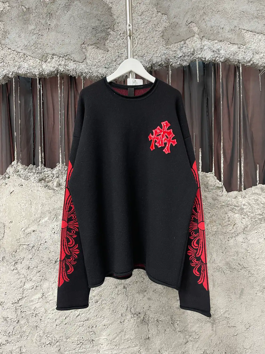 Chrome Hearts Black Cashmere Pullover Sweater 0089