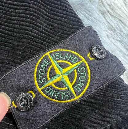 Stone Island Black Cotton Casual Pants 0089