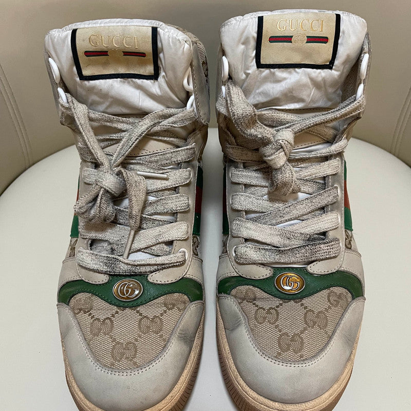 Gucci Screener Vintage Sneakers in Brown Leather 0079