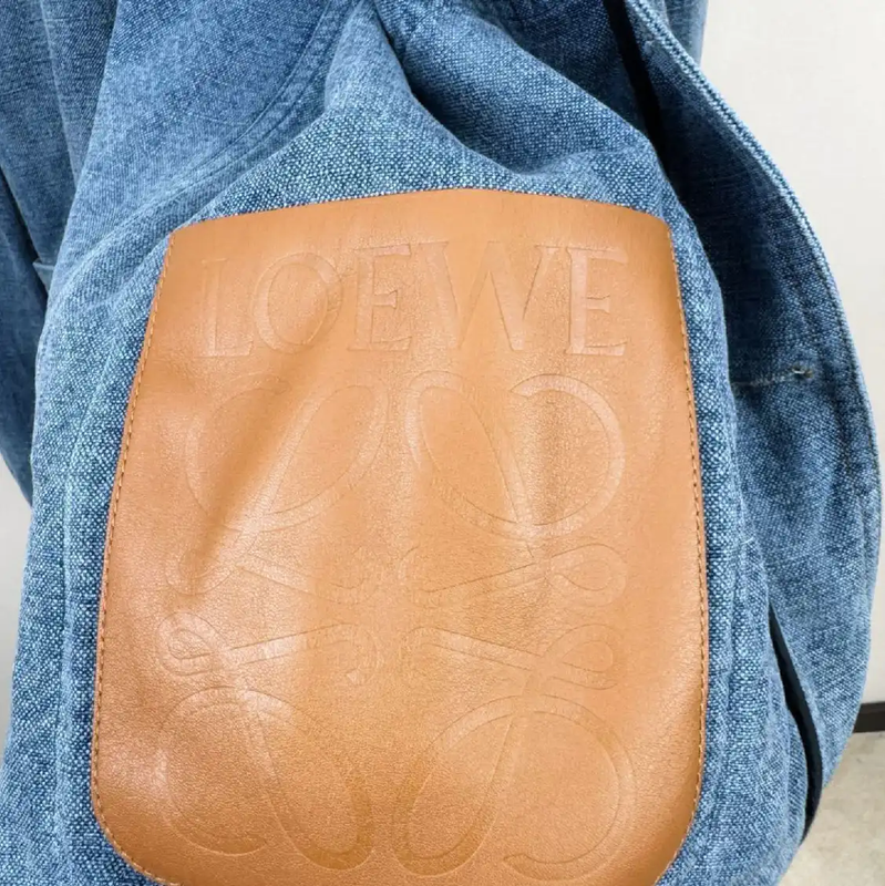 Loewe Blue Linen Long Sleeve Shirt 0089