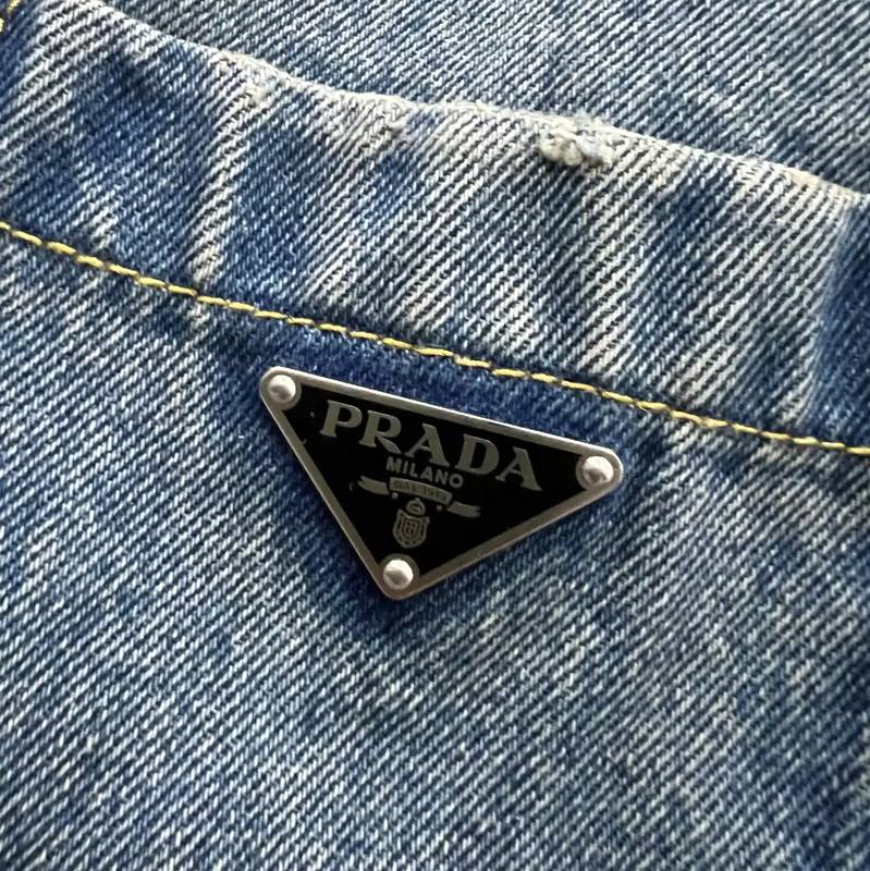 Prada Short Sleeve Denim Shirt for Men