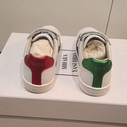 Gucci ACE Kids Low-Top Sneakers in White 0079