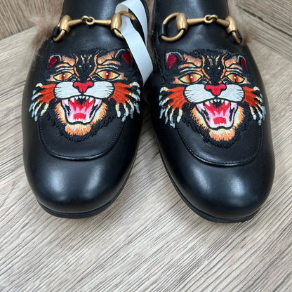 Gucci Black Casual Fur-lined Slide Slippers 0079