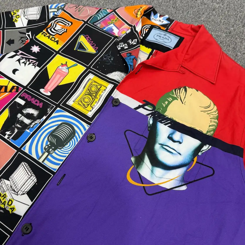 Prada Colorful Cotton Shirt for Men