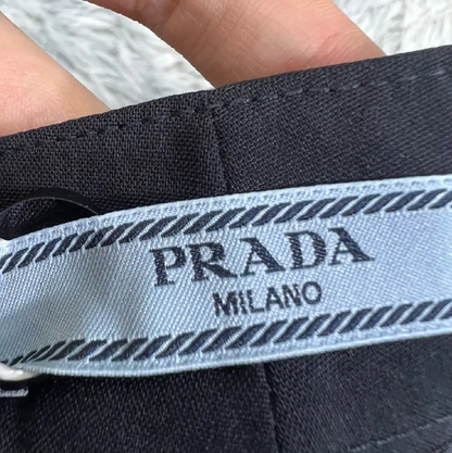 Prada Gray Cotton Casual Pants for Men