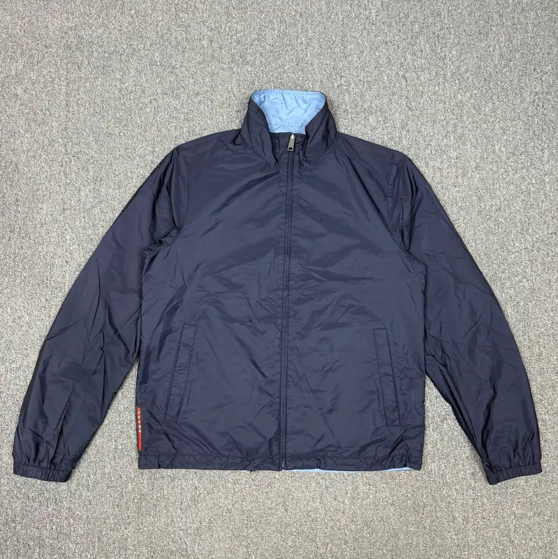 Prada Blue Nylon Lightweight Jacket