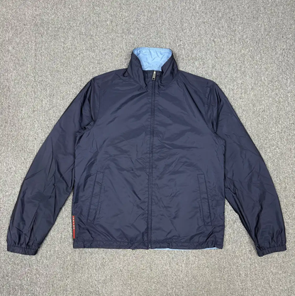 Prada Blue Nylon Lightweight Jacket