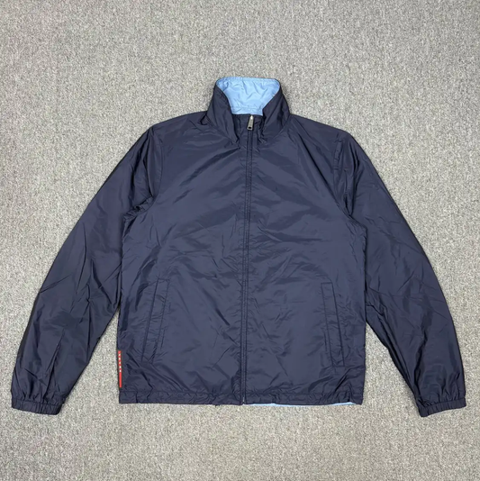Prada Blue Nylon Lightweight Jacket