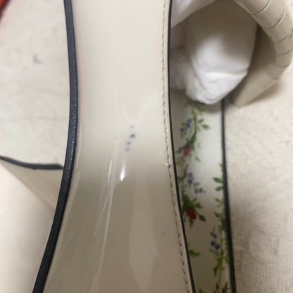 Gucci White Fringe Heel Shoes 0079