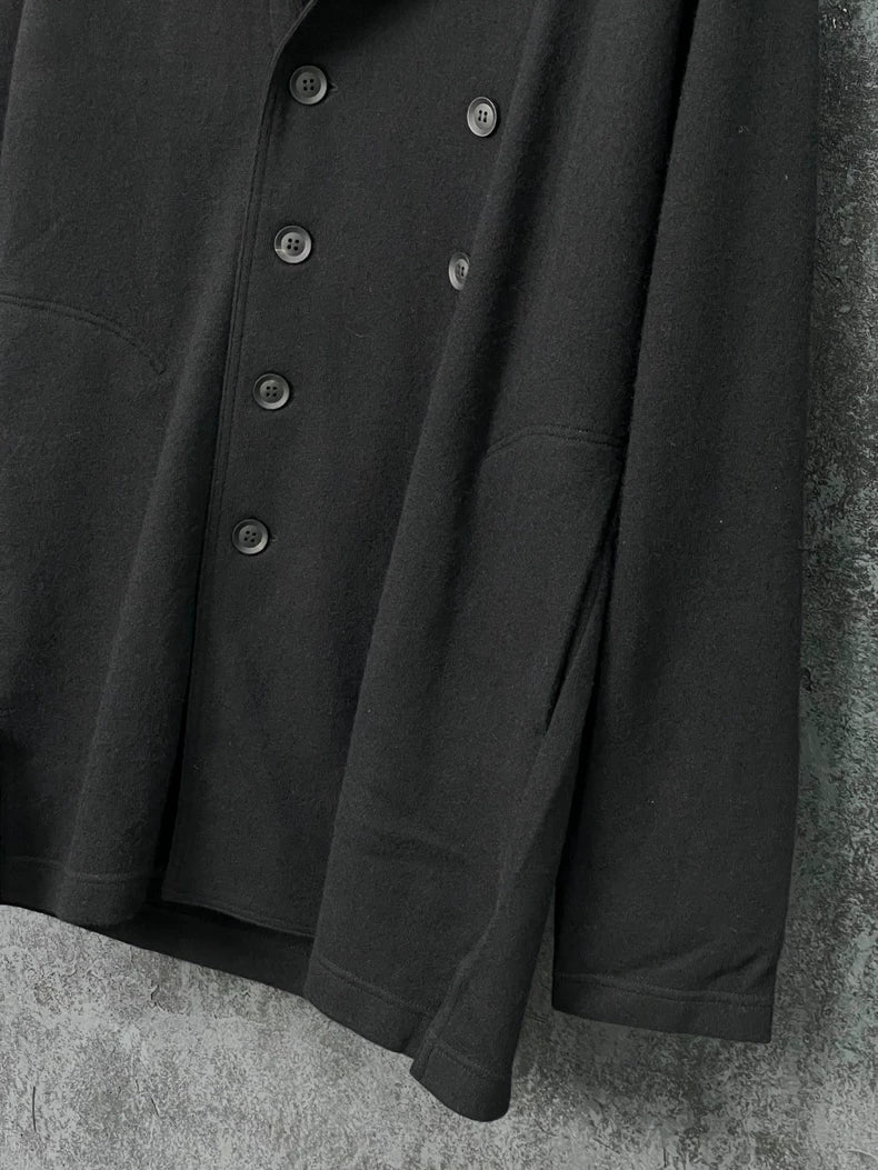 Yohji Yamamoto Black Button Coat
