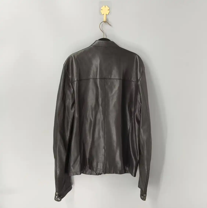 Prada Black Leather Men's Jacket