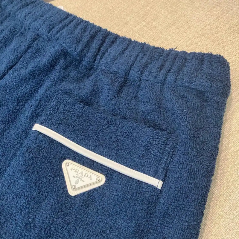 Prada Men's Cotton Shorts in Blue