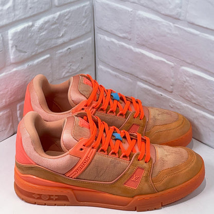 Virgil Abloh x Louis Vuitton Orange Trainer Sneakers 0079