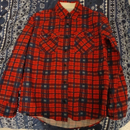 Red Plaid Long Sleeve Shirt by Visvim