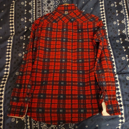 Red Plaid Long Sleeve Shirt by Visvim