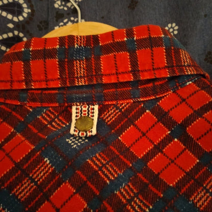 Red Plaid Long Sleeve Shirt by Visvim