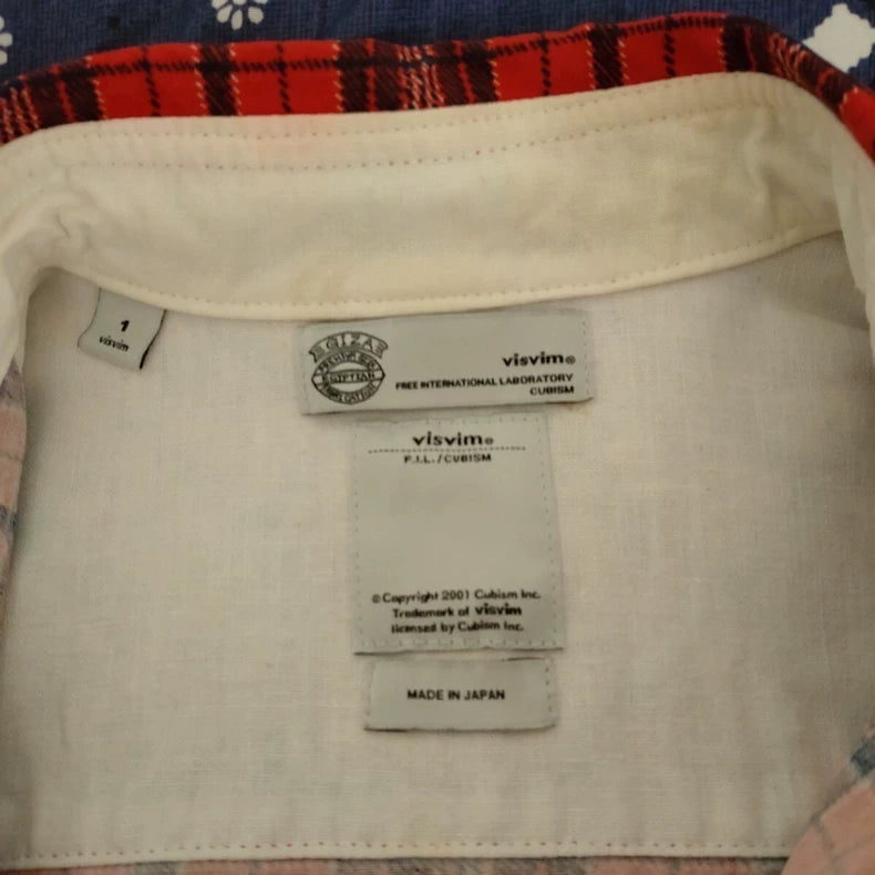 Red Plaid Long Sleeve Shirt by Visvim