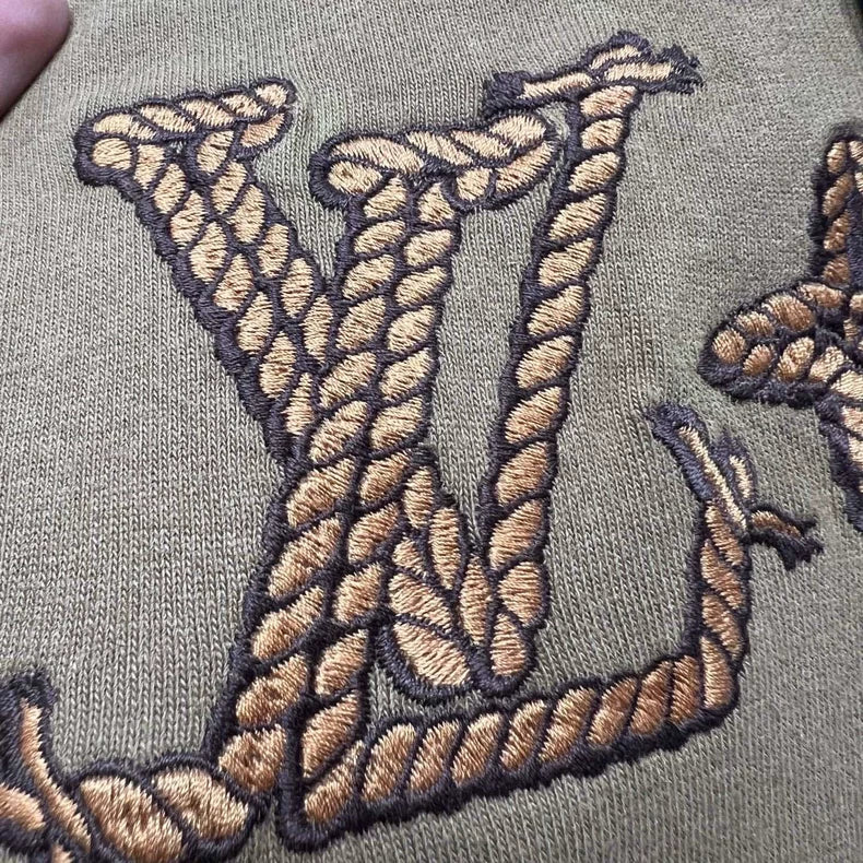 Louis Vuitton Rope Knot Embroidered Logo Tee-yf