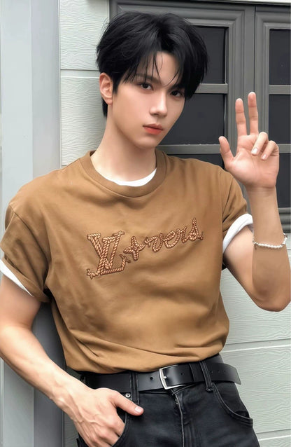 Louis Vuitton Rope Knot Embroidered Logo Tee-yf