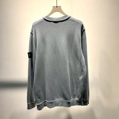 Stone Island Blue Cotton Men’s Sweatshirt 0089