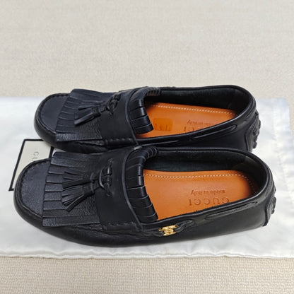 Gucci Interlocking Leather Tassel Loafers for Men 0079