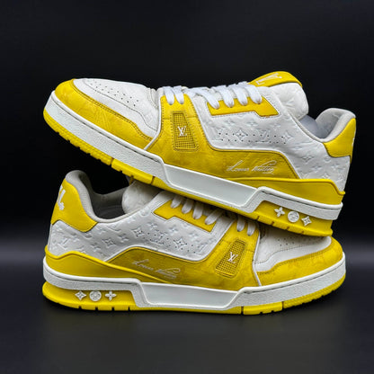 Louis Vuitton Yellow and White Trainer Sneakers 0079