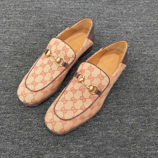 Gucci Khaki GG Horsebit Loafers for Men 0079