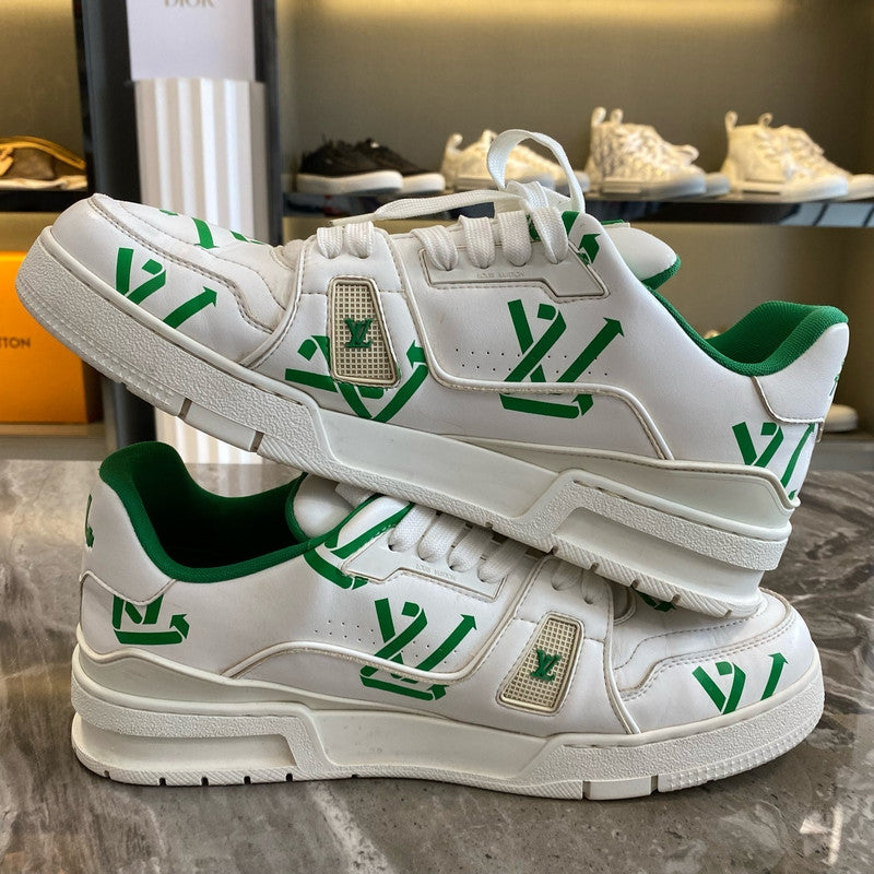 Louis Vuitton Green Logo Low-Top Sneakers 0079
