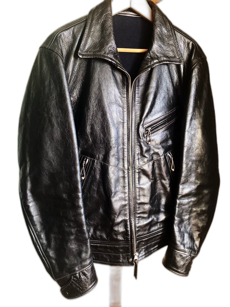 Black Leather Jacket by Freewheelers