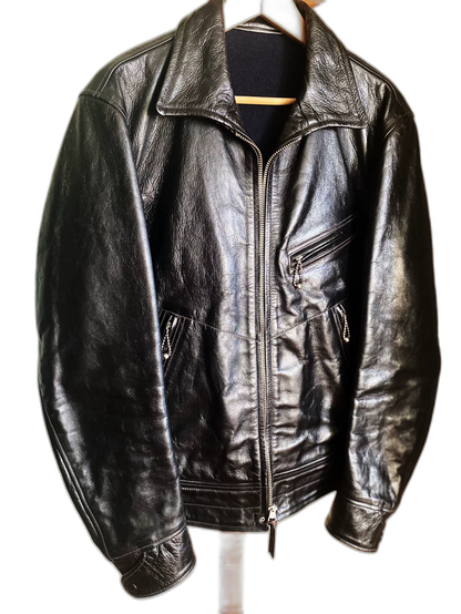 Black Leather Jacket by Freewheelers