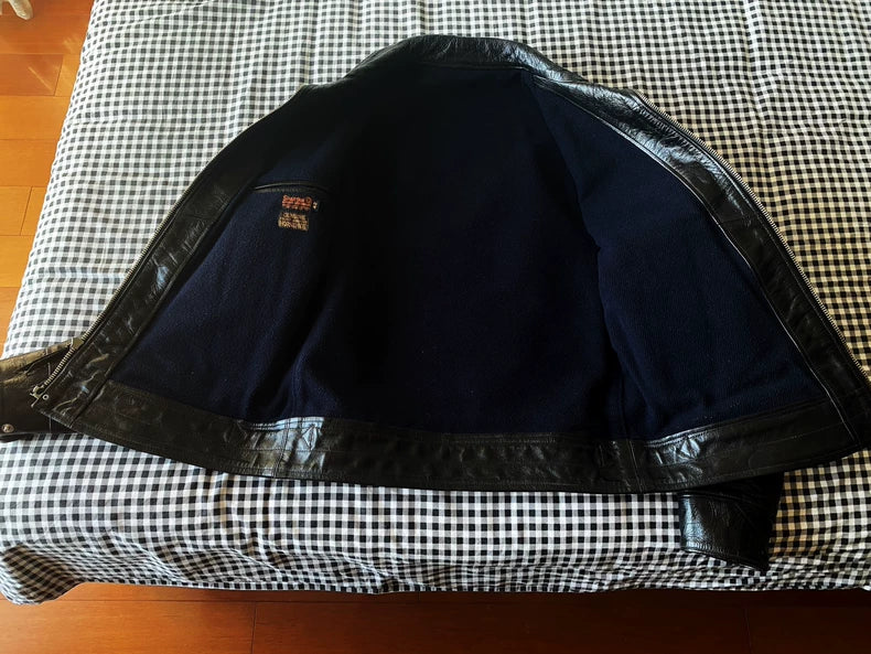 Black Leather Jacket by Freewheelers