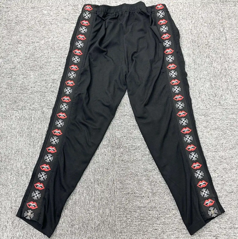 Chrome Hearts Black Cotton Embroidered Casual Pants 0089