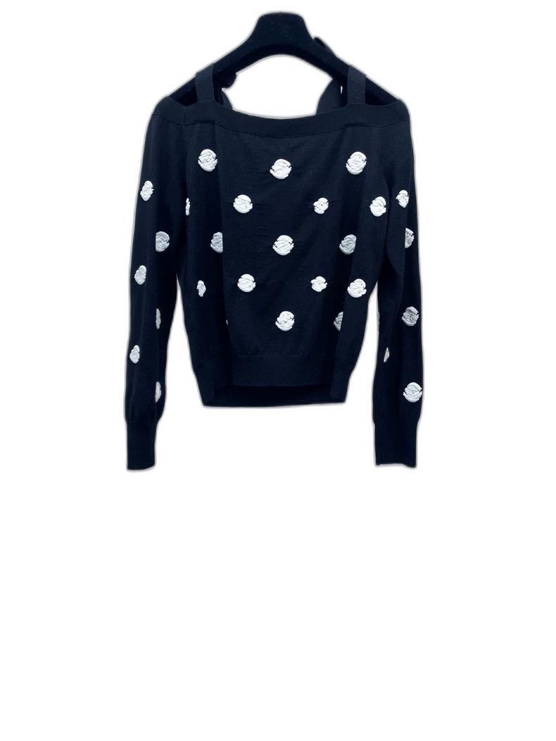 Chanel Shoulder Knit with Bow Design