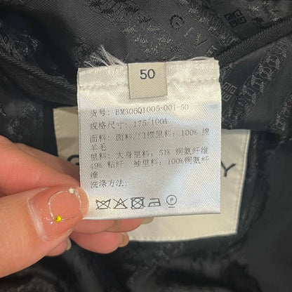 Givenchy Black Lightweight Wool Suit Jacket