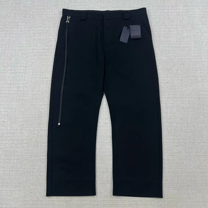 Prada Black Cotton Logo Casual Pants for Men