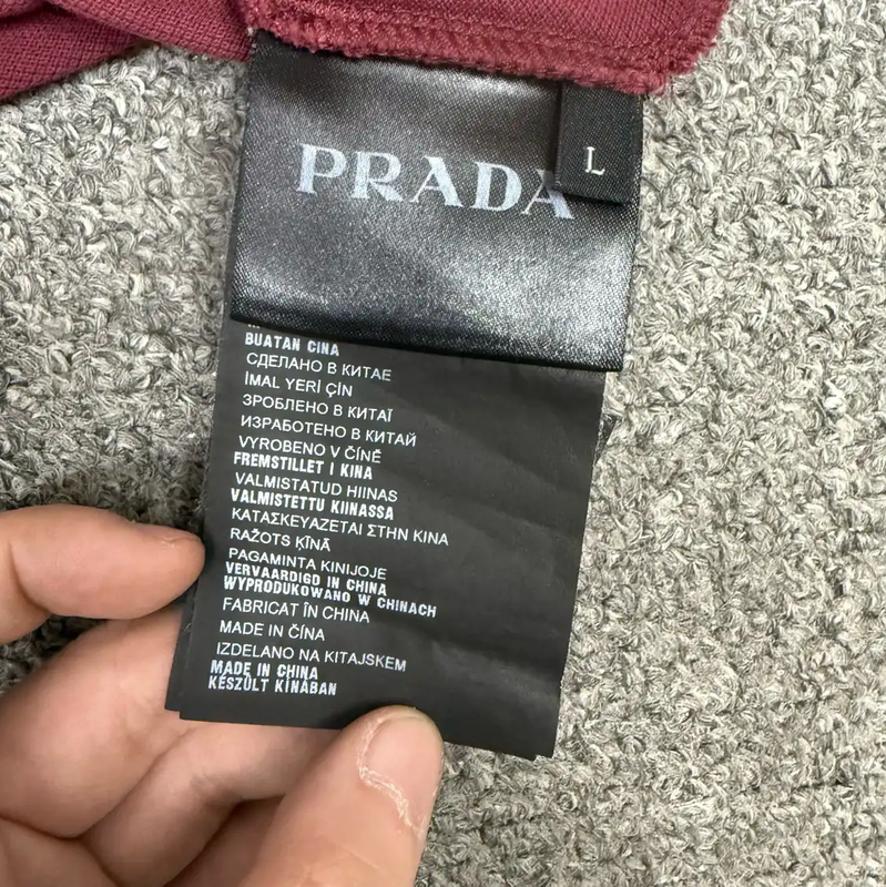 Prada Red Cotton Men's Polo Shirt