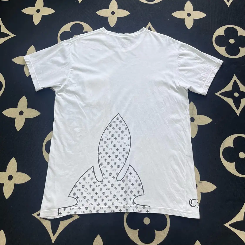 Chrome Hearts White Cotton Short Sleeve T-Shirt 0089